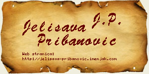 Jelisava Pribanović vizit kartica